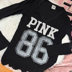 Victoria's Secret PINK Black Shirt Small Vintage